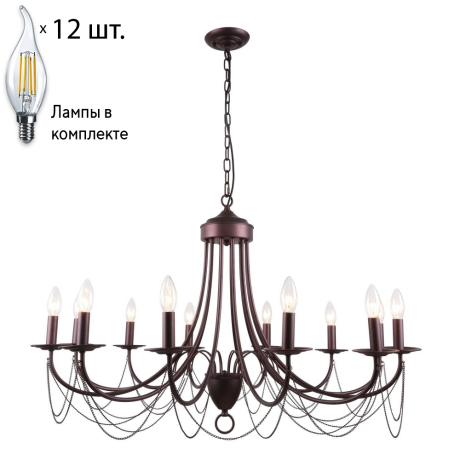 Подвесная люстра с лампочками от Lustrof Плини 2590-1519114 