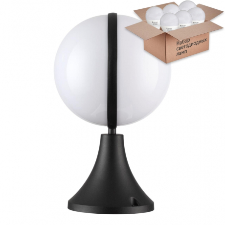 Ландшафтный светильник с лампочкой Odeon Light Lomeo 4832/1A+Lamps E27 P45