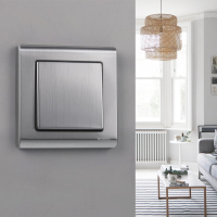 Выключатель одноклавишный без рамки Werkel глянцевый никель W1110002