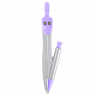 Нарушена упаковка! <795883> Готовальня BRAUBERG SCHOOL KIT, 9 предметов, циркуль 125 мм, чертежные принадлежности, лаванда, 210713