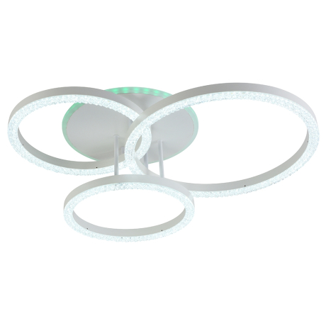 Светодиодная диммируемая люстра с ПДУ Profit Light 5895/3 WHT 114W+8W RGB 