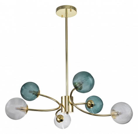 Люстра на штанге Indigo Selva 11032/6R Gold 