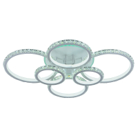 Люстра потолочная светодиодная с пультом ДУ Profit Light 8052/6 WHT 312W+8W RGB