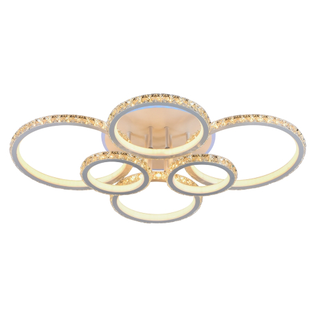 Люстра потолочная светодиодная с пультом ДУ Profit Light 8052/6 WHT 312W+8W RGB 