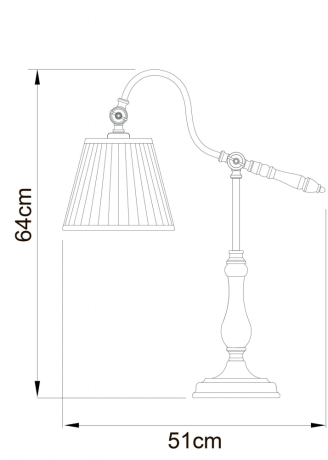 Настольная лампа декоративная Arte Lamp Seville A1509LT-1PB 