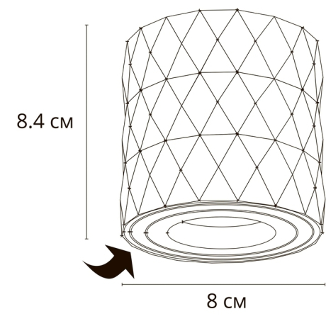 Накладной светильник Arte Lamp Fang A5559PL-1BK 