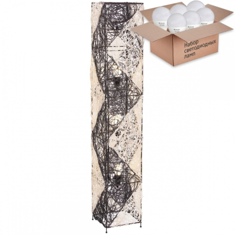 Торшер с лампочками Velante 585-725-03+Lamps E27 P45 