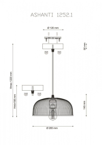 Подвесной светильник Lucia Tucci Ashanti ASHANTI 1252.1