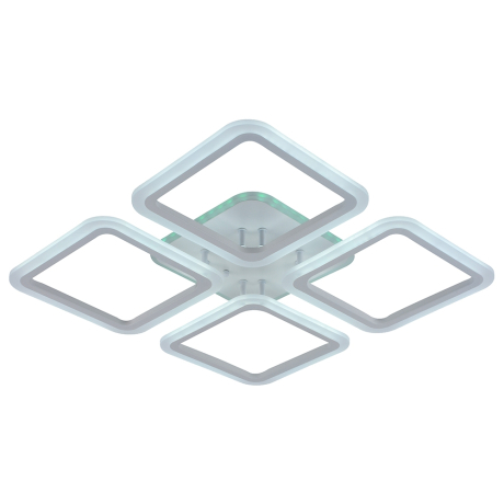 Светодиодная диммируемая люстра с ПДУ Profit Light 8075/4 WHT 112W+8W RGB 