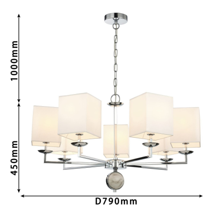 Подвесная люстра с лампочками Favourite Diva 2821-7P+Lamps E14 Свеча 