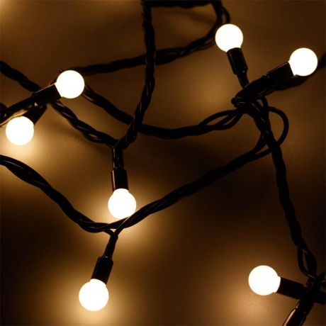 5м. Уличная гирлянда шарики теплый свет Ardecoled 230V ARD-Ball-Classic-D13-5000-Black-50Led Warm (25566)