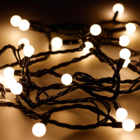 5м. Уличная гирлянда шарики теплый свет Ardecoled 230V ARD-Ball-Classic-D13-5000-Black-50Led Warm (25566)