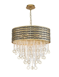 Подвесная люстра Lucia Tucci illuminazione PERSO 4931.6 gold&amp;black