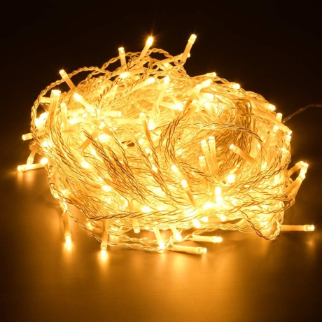 Нарушена упаковка!  <295984> Электрогирлянда Занавес Vegas 96 теп. LED, 8 реж., 6 нит., блок пит., размер 1,5х1,5+5м, IP44 220V/4,5V 55147