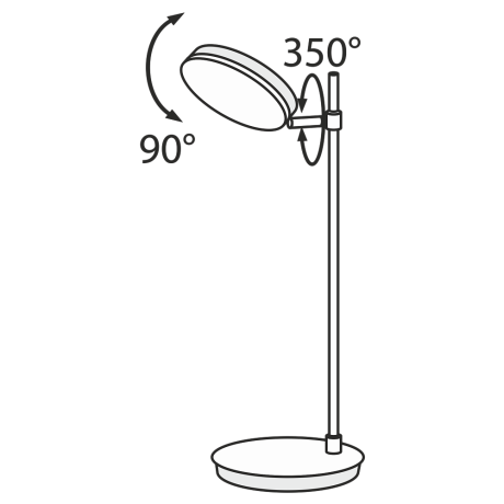 Настольная лампа офисная Maytoni Fad MOD070TL-L8B3K 