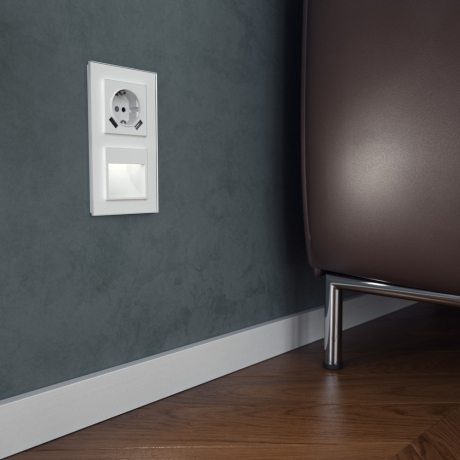 Заглушка для поста с подсветкой, без рамки Werkel белый W1154101