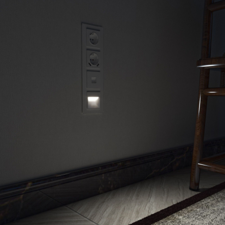 Заглушка для поста с подсветкой, без рамки Werkel белый W1154101