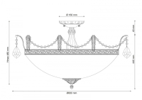 Светильник на штанге Lucia Tucci Barletta BARLETTA 182.10 D720 coffe gold