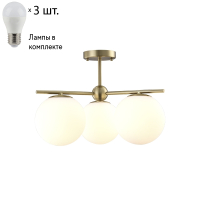 Потолочная люстра с лампочками CRYSTAL LUX FELIZ SP-PL3 BRONZE/WHITE+Lamps