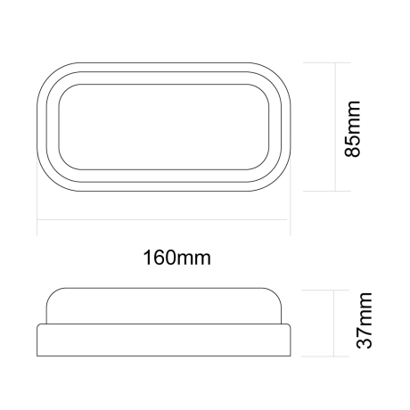 Ultraflash LBF-0901 C01 (Св-к LED влагозащищённый, 8 Вт, IP65, 220В, 6500К, овал) (15348)