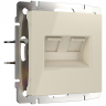 Розетка Ethernet RJ-45 без рамки Werkel слоновая кость W1181103