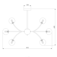 Люстра на штанге Eurosvet Astro 30179 хром