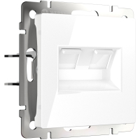 Розетка двойная Ethernet RJ-45 без рамки Werkel белый W1181101