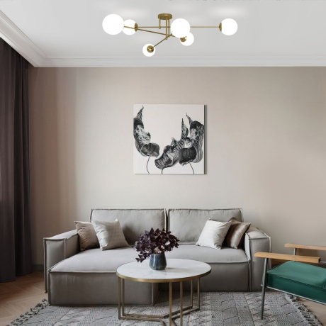 Потолочная люстра Eurosvet Netz 30181/6 латунь 