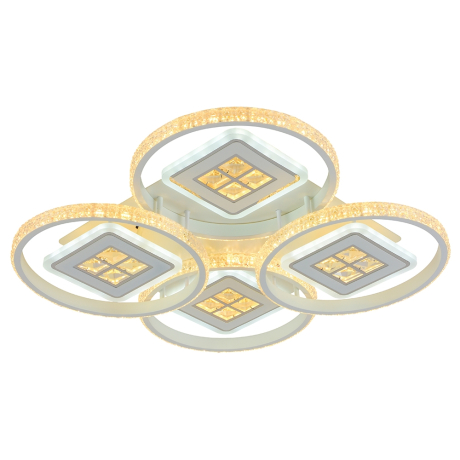 Светодиодная диммируемая люстра с ПДУ Profit Light 8053/4 WHT 224W 