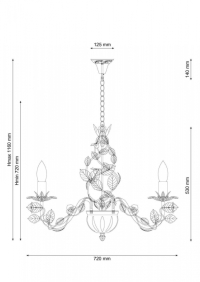 Подвесная люстра Lucia Tucci Fiori di Rose Fiori di rose 185.8