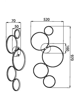 Потолочная люстра Maytoni Halo MOD448CL-L40WK 