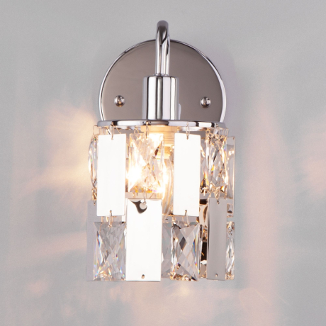Бра Eurosvet Scoppio 10101/1 хром/прозрачный хрусталь Strotskis 