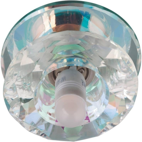 Нарушена упаковка.  <184741> Встраиваемый светильник с LED подсветкой Fametto Luciole DLS-L117 G9 GLASSY-RAINBOW (10744) DLS-L117 G9 GLASSY/RAINBOW