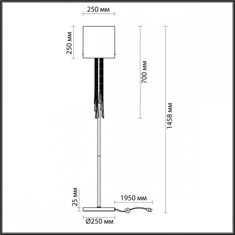Торшер Odeon Light Nicole 4886/1F 