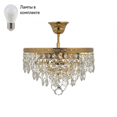 Люстра потолочная с Led лампочками в комплекте Arti Lampadari Castellana E 1.3.30.602 G+Lamps 