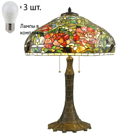Настольная лампа с лампочками Velante 868-804-03+Lamps E27 P45 