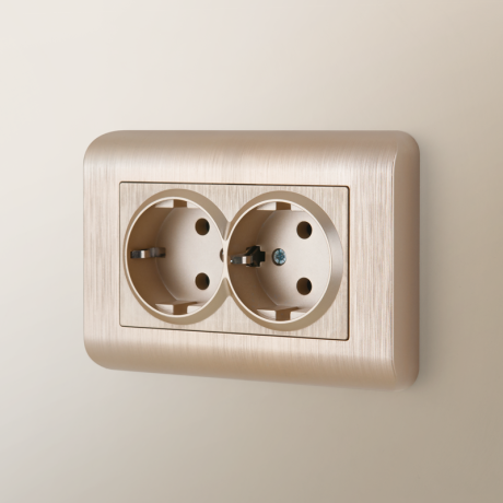 Рамка на 2 поста Werkel Stream (шампань) W0082111