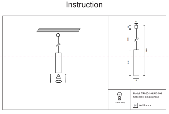 Подвесной светильник Maytoni Technical Focus TR025-1-GU10-MG 