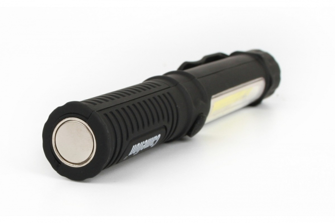 Ручной светодиодный фонарь на батарейках. Дистанция освещения дальний свет - 30 м., ближний - 7 м. 2 режима работы. Сamelion LED51521 (13361)