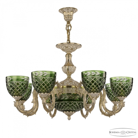 Люстра Bohemia Ivele Crystal 71203P/8/210 GW P1 U Clear-Green/H-1J 