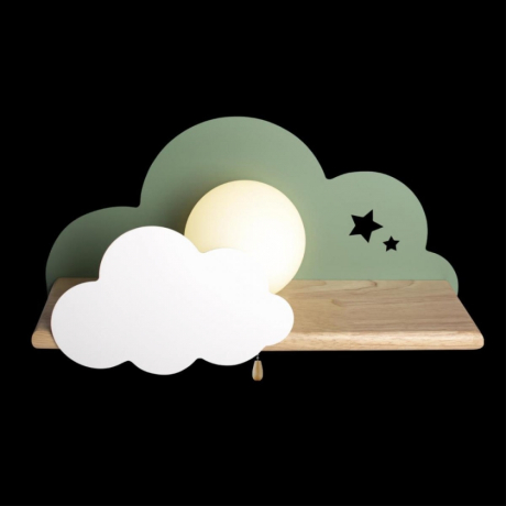 Светильник на стену с Led лампочками в комплекте LOFT IT 10134 Green+Lamps 