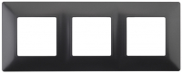 Нарушена упаковка.  <169362> Рамка на 3 поста (антрацит) Эра Elegance 14-5003-05 () Б0034397