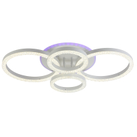 Светодиодная диммируемая люстра с ПДУ Profit Light 5894/4 WHT 112W+8W RGB