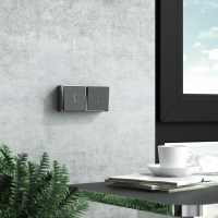 Выключатель одноклавишный с подсветкой Werkel Gallant (графит рифленый) W5010104