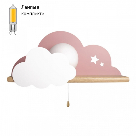 Светильник на стену с Led лампочками в комплекте LOFT IT 10134 Pink+Lamps 