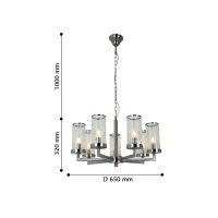 Подвесная люстра с лампочками Favourite Assembly 2374-7P+Lamps E14 Свеча