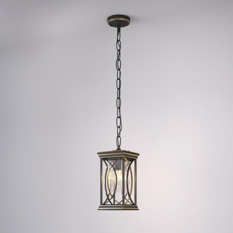 Подвесной уличный светильник Elektrostandard Spica H черное золото (GL 1026H) (a048173)