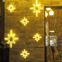 Светодиодная фигура Снежинка теплый свет Ardecoled ARD-Snowflake-M7-450X375-126Led Warm (25315)