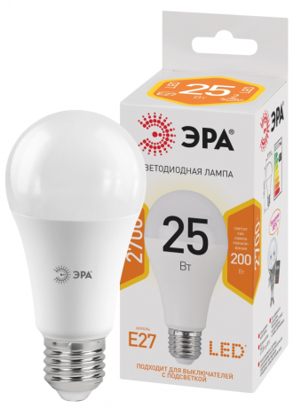 Нарушена упаковка! <162799> Светодиодная лампа Е27 25W 2700К (теплый) Эра LED A65-25W-827-E27 () Б0035334