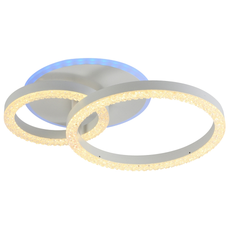 Потолочный диммируемый светильник с пультом ДУ Profit Light 5895/2 WHT 56W+6,5W RGB 